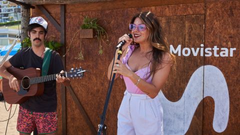 Natalie Pérez inauguró la Playa Movistar