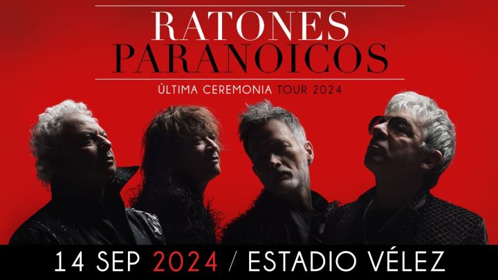 ¡NOTICIÓN! Ratones Paranoicos tocarán en Vélez el 14 de septiembre