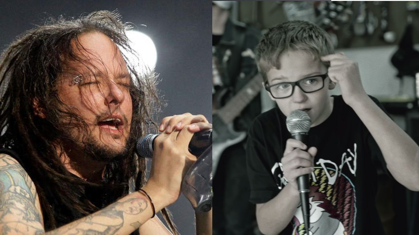 Un nene de 10 años la rompe cantando Korn