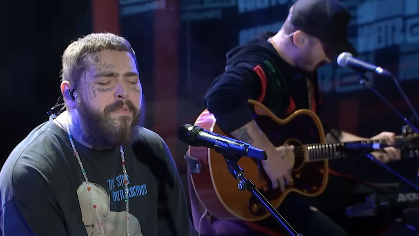 Post Malone realizó un cover acústico de Pearl Jam en vivo